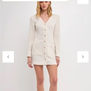 Endless rose textured button down dress NWT